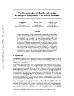 The Normalization Method for Alleviating Pathological Sharpness in Wide
  Neural Networks