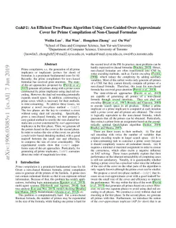 CoAPI: An Efficient Two-Phase Algorithm Using Core-Guided
  Over-Approximate Cover for Prime Compilation of Non-Clausal Formulae