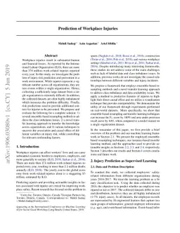 Prediction of Workplace Injuries