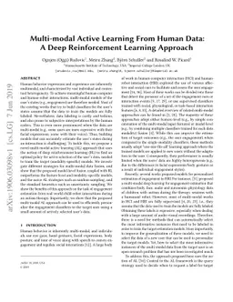 Multi-modal Active Learning From Human Data: A Deep Reinforcement
  Learning Approach