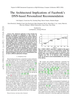 The Architectural Implications of Facebook's DNN-based Personalized
  Recommendation
