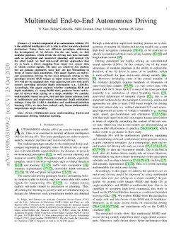 Multimodal End-to-End Autonomous Driving