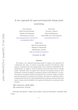 A new approach for open-end sequential change point monitoring