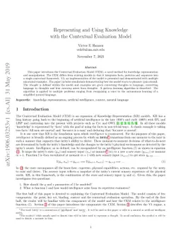 Representing and Using Knowledge with the Contextual Evaluation Model