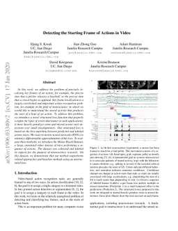 Detecting the Starting Frame of Actions in Video