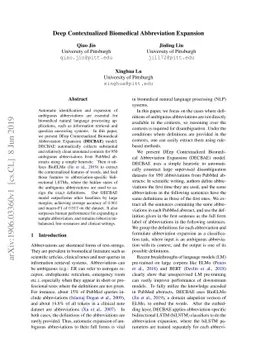 Deep Contextualized Biomedical Abbreviation Expansion