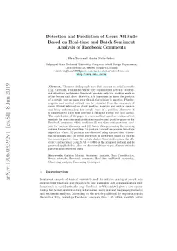 Detection and Prediction of Users Attitude Based on Real-Time and Batch
  Sentiment Analysis of Facebook Comments