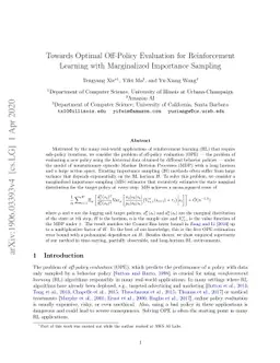 Towards Optimal Off-Policy Evaluation for Reinforcement Learning with
  Marginalized Importance Sampling