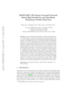 3DFPN-HS$^2$: 3D Feature Pyramid Network Based High Sensitivity and
  Specificity Pulmonary Nodule Detection