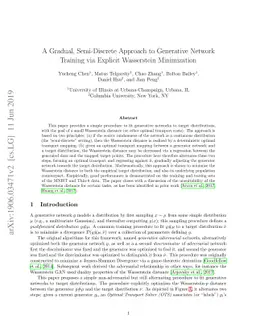 A gradual, semi-discrete approach to generative network training via
  explicit Wasserstein minimization