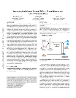 Learning Individual Causal Effects from Networked Observational Data