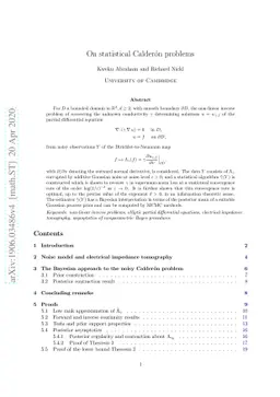 On statistical Calderón problems