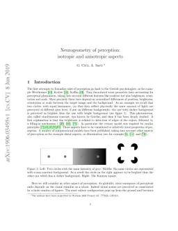 Neurogeometry of perception: isotropic and anisotropic aspects