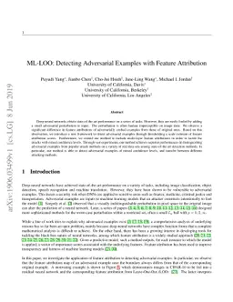 ML-LOO: Detecting Adversarial Examples with Feature Attribution