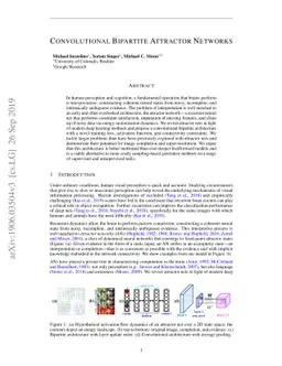 Convolutional Bipartite Attractor Networks