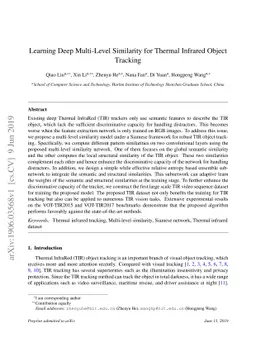 Learning Deep Multi-Level Similarity for Thermal Infrared Object
  Tracking