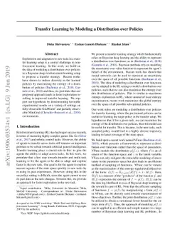 Transfer Learning by Modeling a Distribution over Policies