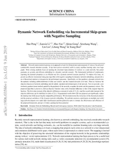 Dynamic Network Embedding via Incremental Skip-gram with Negative
  Sampling