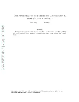 Quadratic Suffices for Over-parametrization via Matrix Chernoff Bound