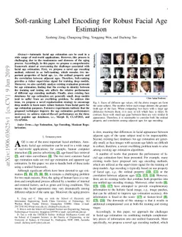 Soft-ranking Label Encoding for Robust Facial Age Estimation
