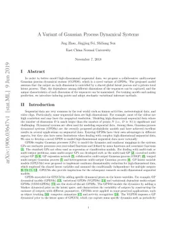 A Variant of Gaussian Process Dynamical Systems