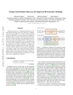 Unsupervised Primitive Discovery for Improved 3D Generative Modeling