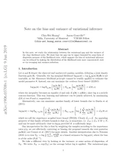 Note on the bias and variance of variational inference