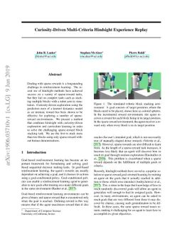 Curiosity-Driven Multi-Criteria Hindsight Experience Replay