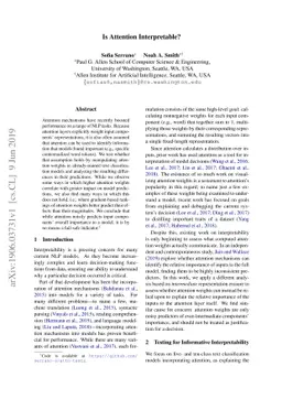 Is Attention Interpretable?