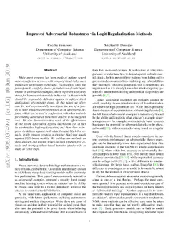 Improved Adversarial Robustness via Logit Regularization Methods