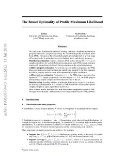 The Broad Optimality of Profile Maximum Likelihood