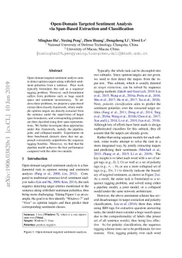 Open-Domain Targeted Sentiment Analysis via Span-Based Extraction and
  Classification