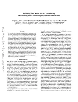 Learning Fair Naive Bayes Classifiers by Discovering and Eliminating
  Discrimination Patterns