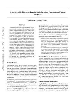 Scale Steerable Filters for Locally Scale-Invariant Convolutional Neural
  Networks