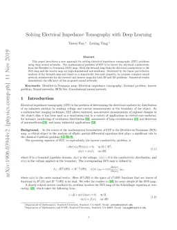 Solving Electrical Impedance Tomography with Deep Learning