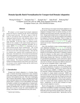 Domain-Specific Batch Normalization for Unsupervised Domain Adaptation
