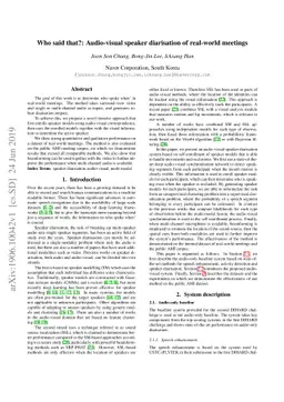 Who said that?: Audio-visual speaker diarisation of real-world meetings