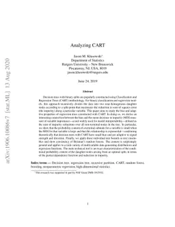 Analyzing CART