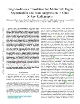 Image to Images Translation for Multi-Task Organ Segmentation and Bone
  Suppression in Chest X-Ray Radiography
