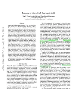 Learning to Interactively Learn and Assist