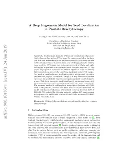 A Deep Regression Model for Seed Identification in Prostate
  Brachytherapy
