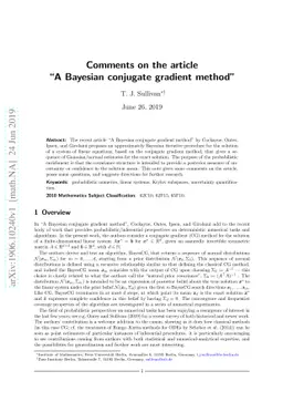 Comments on the article "A Bayesian conjugate gradient method"