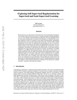 Exploring Self-Supervised Regularization for Supervised and
  Semi-Supervised Learning