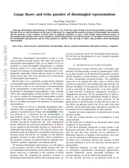Gauge theory and twins paradox of disentangled representations