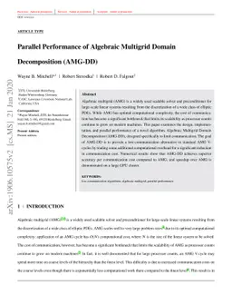 Parallel Performance of Algebraic Multigrid Domain Decomposition
  (AMG-DD)