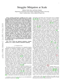 Straggler Mitigation at Scale