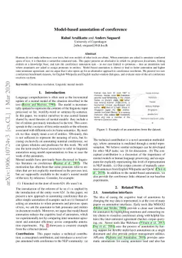 Model-based annotation of coreference