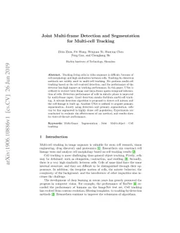 Joint Multi-frame Detection and Segmentation for Multi-cell Tracking