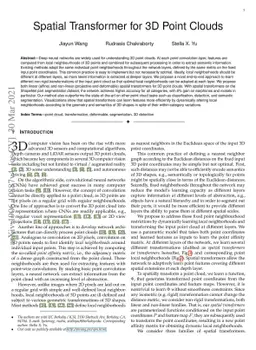 Spatial Transformer for 3D Point Clouds
