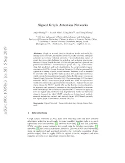 Signed Graph Attention Networks